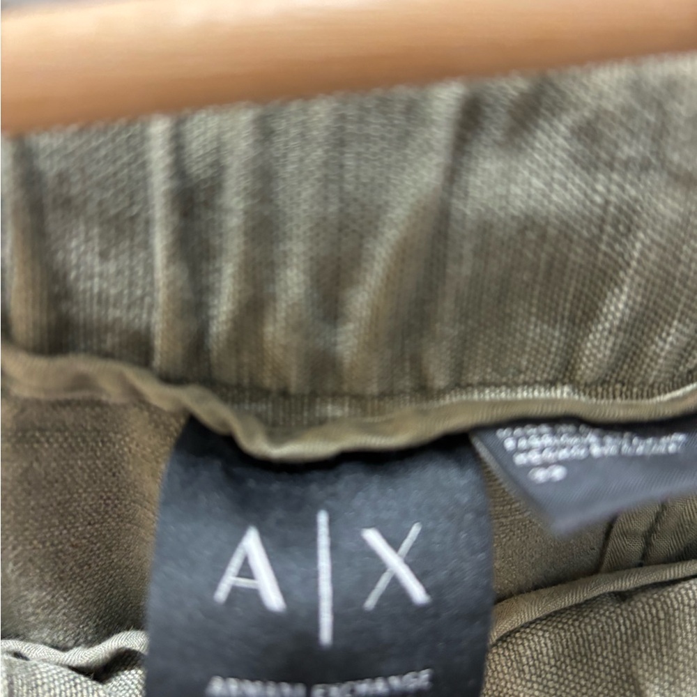 Armani Exchange olive green linen cargo pants - loose 31 - Picture 3 of 6